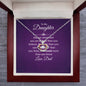 Crown Pendant Necklace: To My Daughter