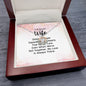 Crown Pendant Necklace: To My Beautiful Wife