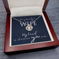 Crown Pendant Necklace: To My Beautiful Wife My Heart