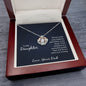 Crown Pendant Necklace:To My Daughter Love Your Dad