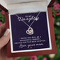 Baby Feet Heart Necklace:To My Daughter Love Your Mom