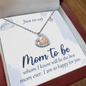 Baby Feet Heart Necklace: Just To Day Mom To Be