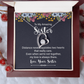 Forever Love Necklace:To My Amazing Sister Distance Never Separates