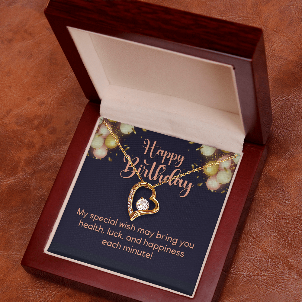 Forever Love Necklace: Happy Birthday Balloons