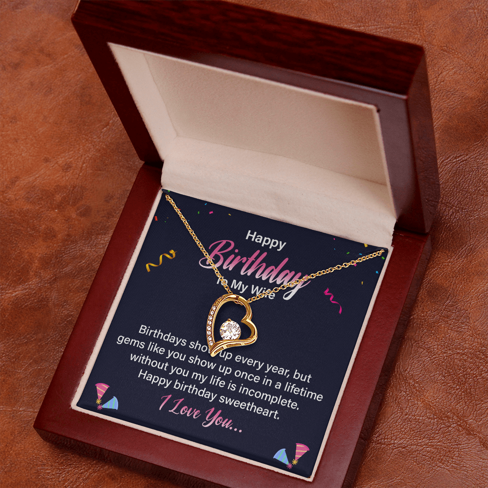 Forever Love Necklace:Happy Birthday To My Wife