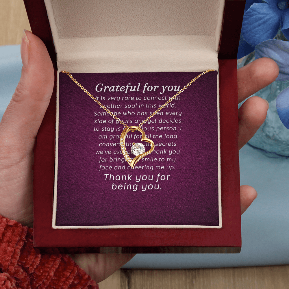 Forever Love Necklace: Grateful for you