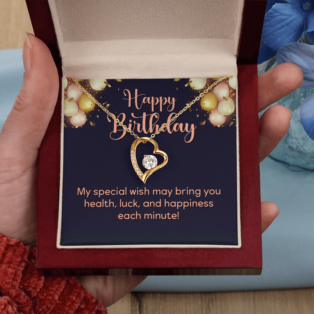 Forever Love Necklace: Happy Birthday Balloons