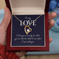 Forever Love Necklace:To My Love I Am With You
