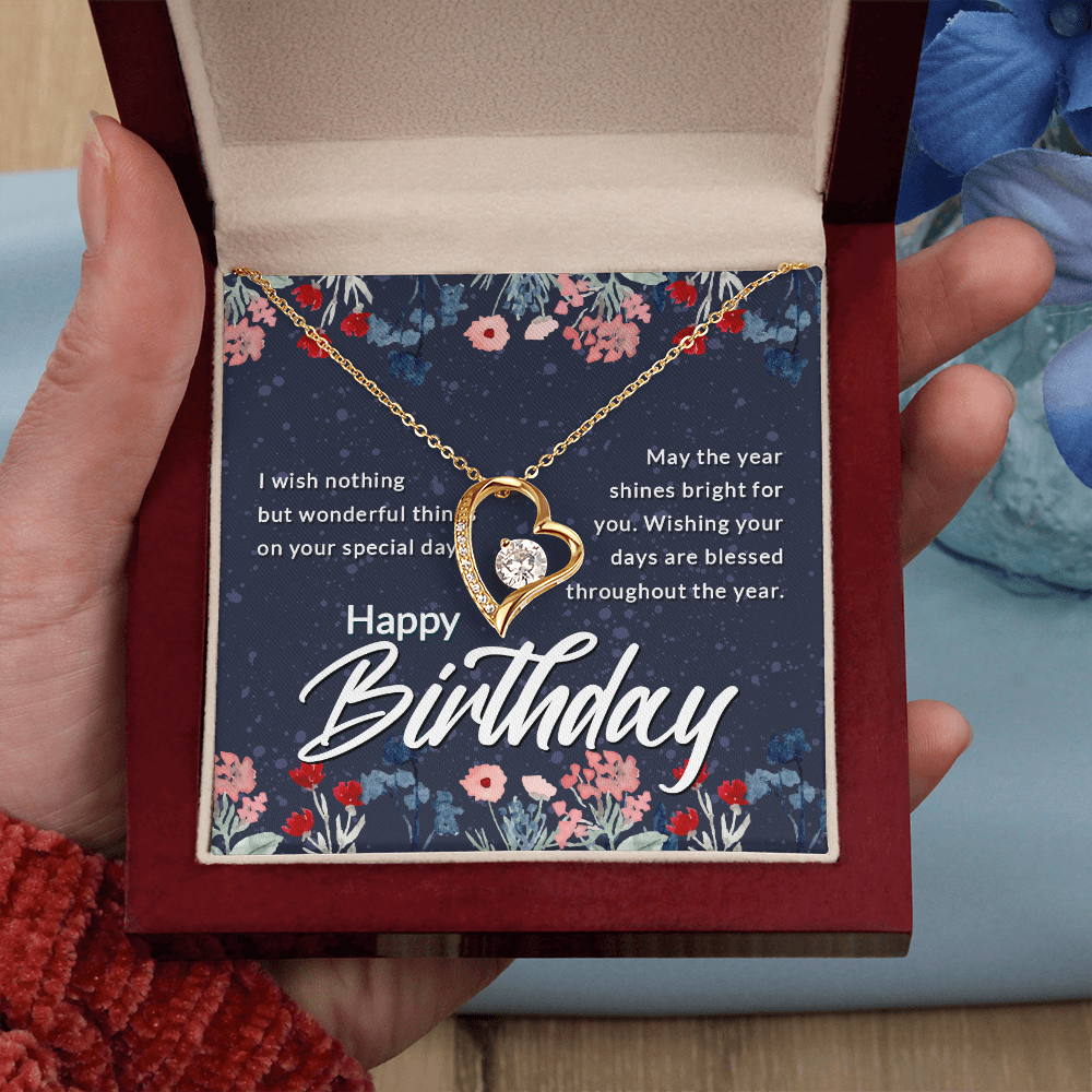 Forever Love Necklace: Happy  Birthday