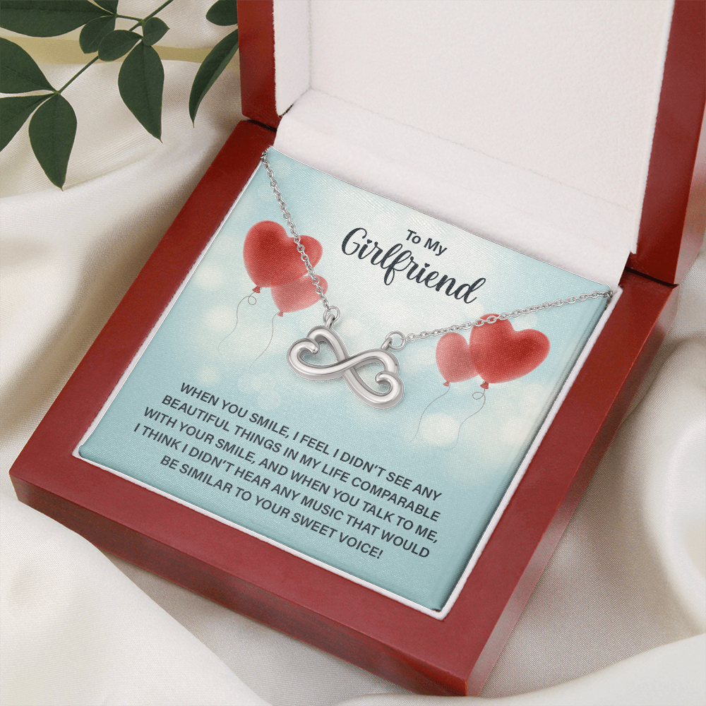 Endless Love Necklace:To My Girlfriend When You Smile