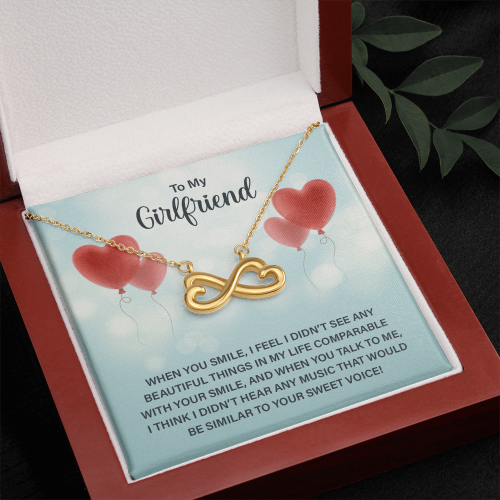 Endless Love Necklace:To My Girlfriend When You Smile