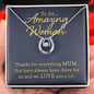 Lucky In Love Necklace:To An Amazing Woman Mum
