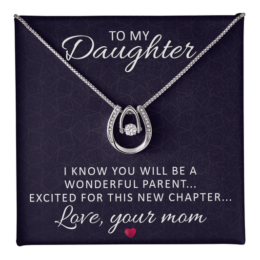 Lucky In Love Necklace: To My Daughter Love Year Mom
