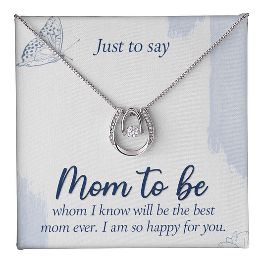Lucky In Love Necklace: Just to Day  Mom to Be