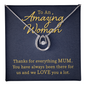 Lucky In Love Necklace:To An Amazing Woman Mum