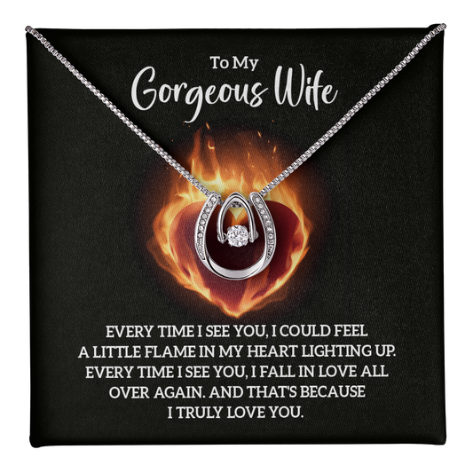 Lucky In Love Necklace: To My Gorgeous Wife