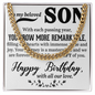 Cuban Link Chain: To My Beloved Son