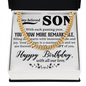 Cuban Link Chain: To My Beloved Son