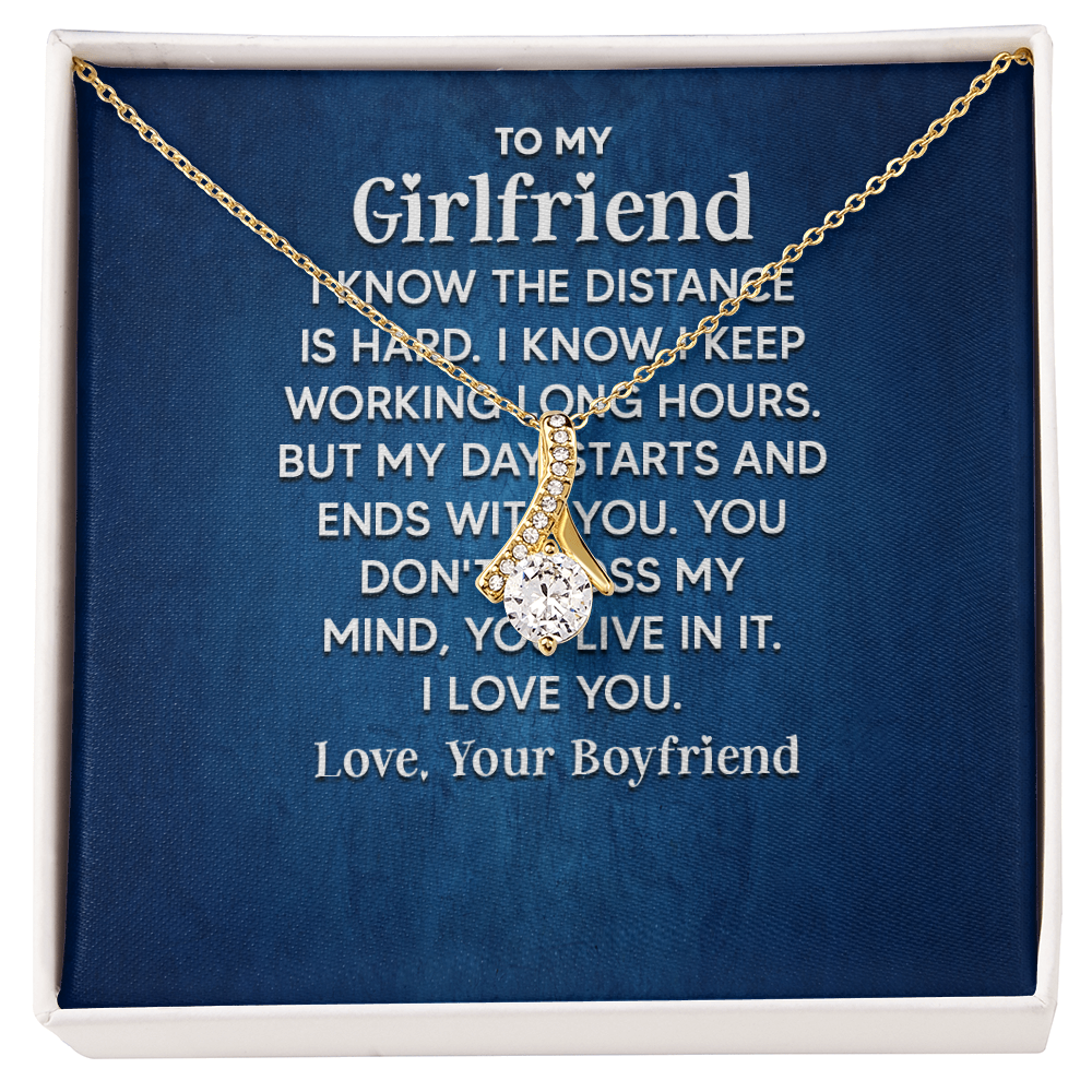 Alluring Beauty Necklace: To My Girlfriend Love Your Boyfriend