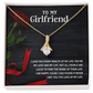 Alluring Beauty Necklace:To My Girlfriend I Love You Every Minute