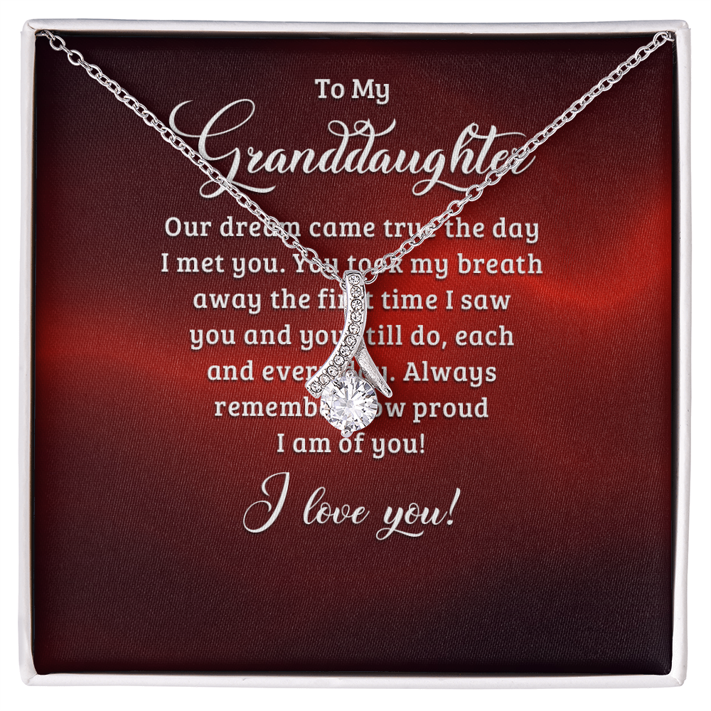 Alluring Beauty Necklace:To My Granddaughter I Love You