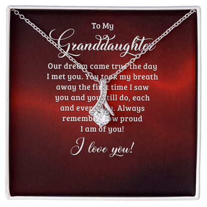 Alluring Beauty Necklace:To My Granddaughter I Love You