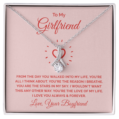 Alluring Beauty Necklace :To My Girlfriend You're All I Think About