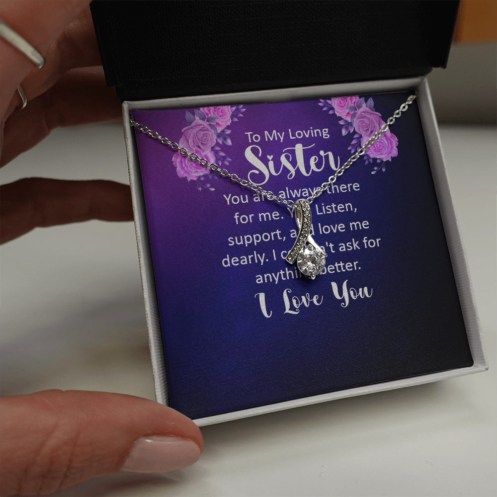 Alluring Beauty Necklace:To My Loving Sister I Love