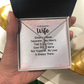 Alluring Beauty Necklace: To MY Beautiful Wife Distance Never Separates