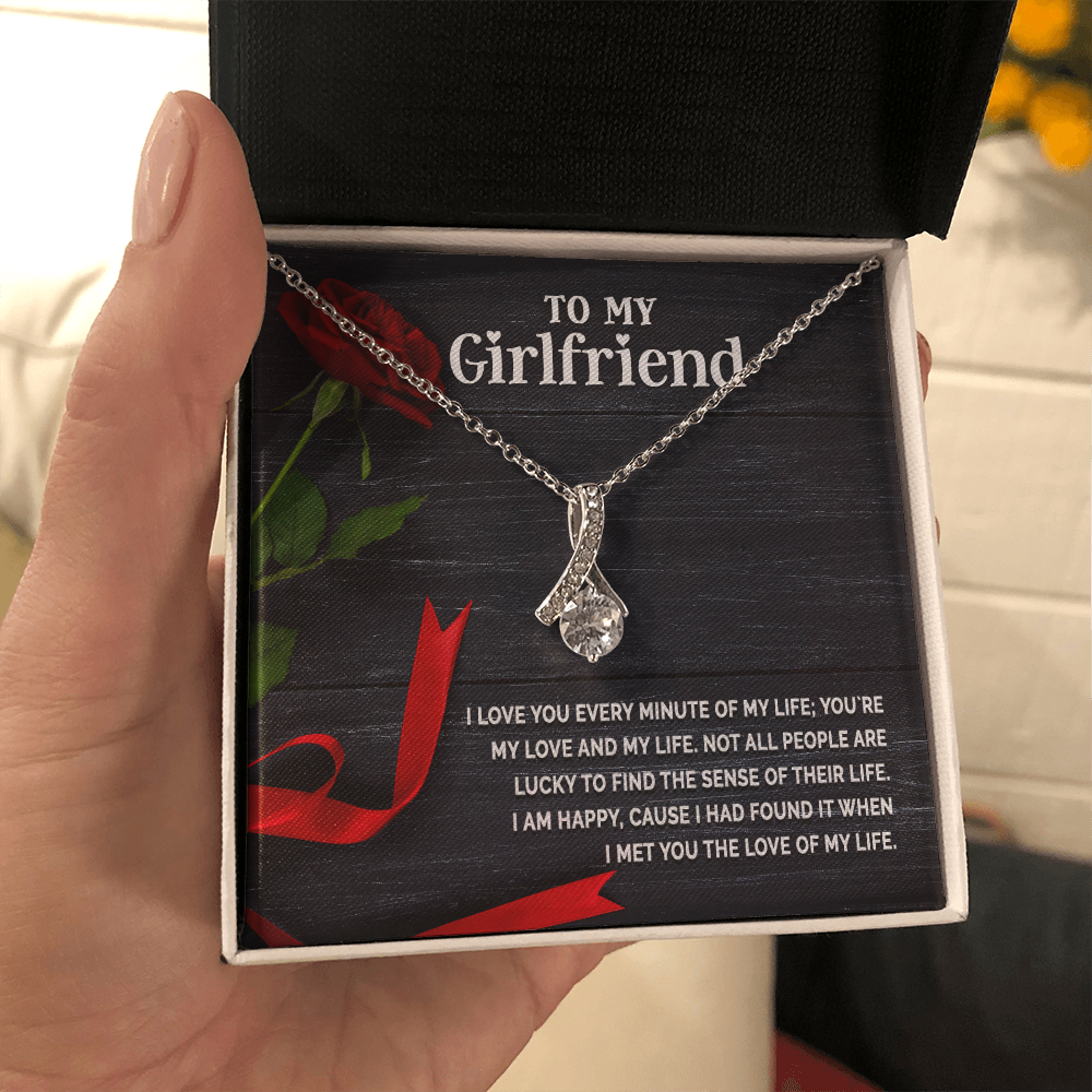 Alluring Beauty Necklace:To My Girlfriend I Love You Every Minute