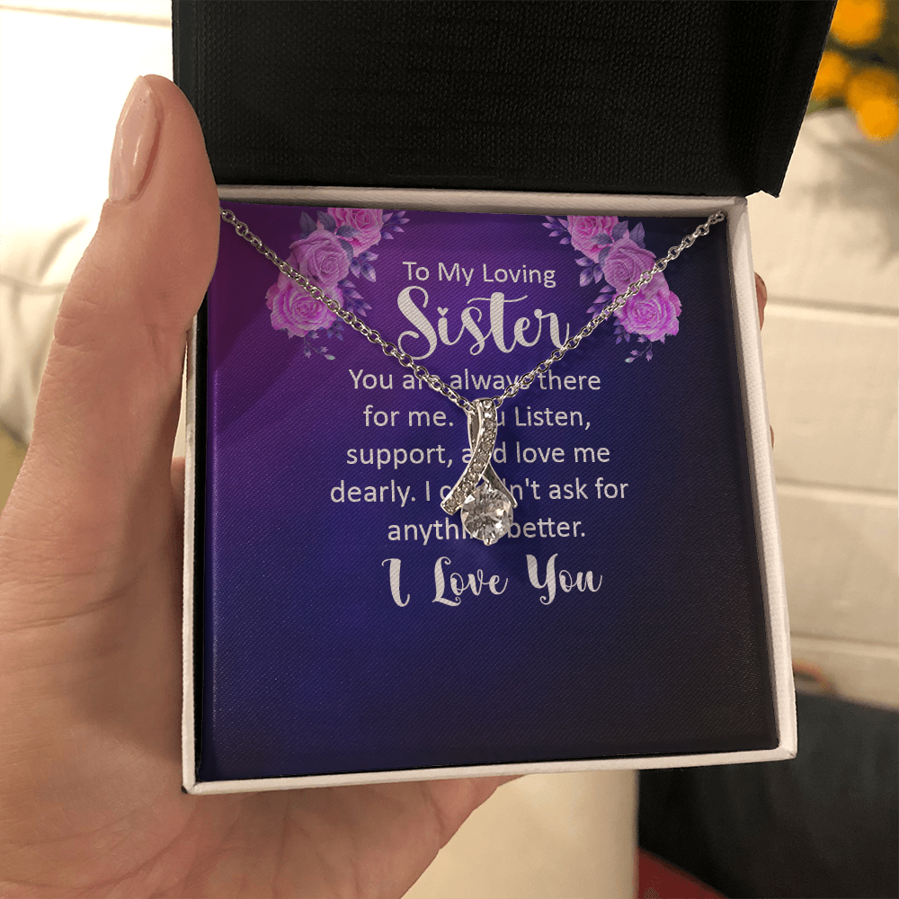 Alluring Beauty Necklace:To My Loving Sister I Love