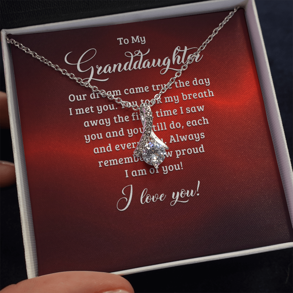 Alluring Beauty Necklace:To My Granddaughter I Love You