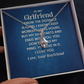 Alluring Beauty Necklace: To My Girlfriend Love Your Boyfriend