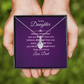 Alluring Beauty Necklace :To My Daughter Love Dad
