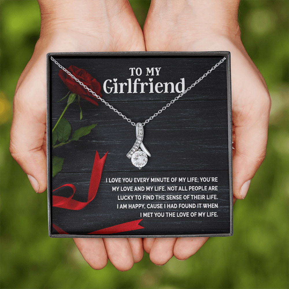 Alluring Beauty Necklace:To My Girlfriend I Love You Every Minute