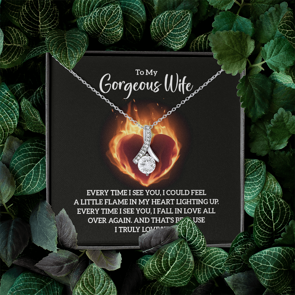 Alluring Beauty Necklace:To My Gorgeous Wife I Truly Love You