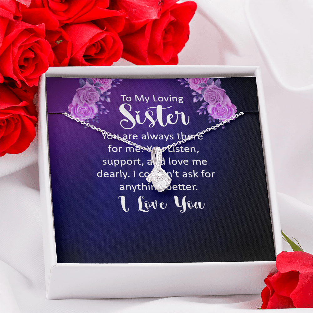 Alluring Beauty Necklace:To My Loving Sister I Love