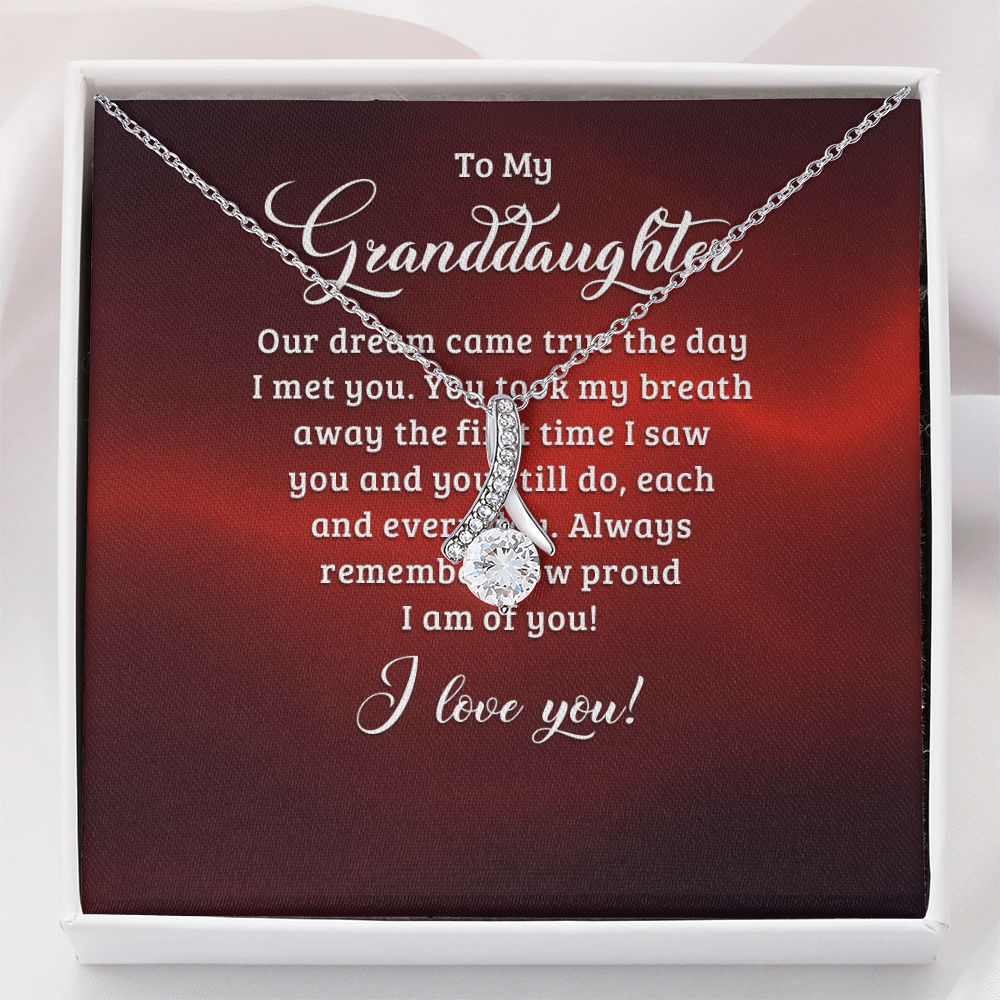 Alluring Beauty Necklace:To My Granddaughter I Love You