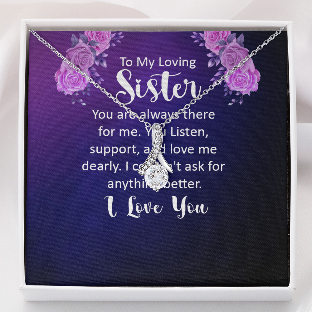 Alluring Beauty Necklace:To My Loving Sister I Love