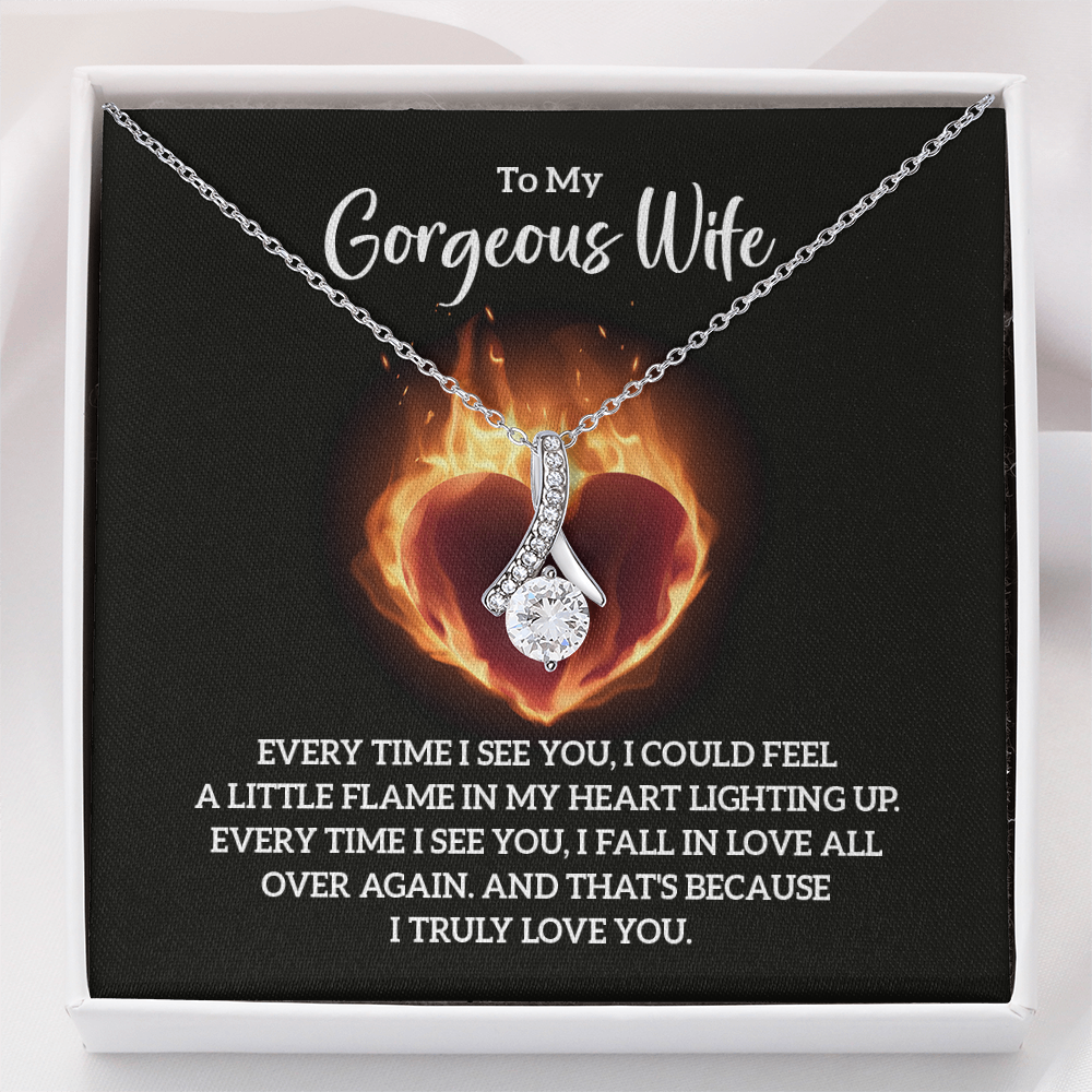 Alluring Beauty Necklace:To My Gorgeous Wife I Truly Love You