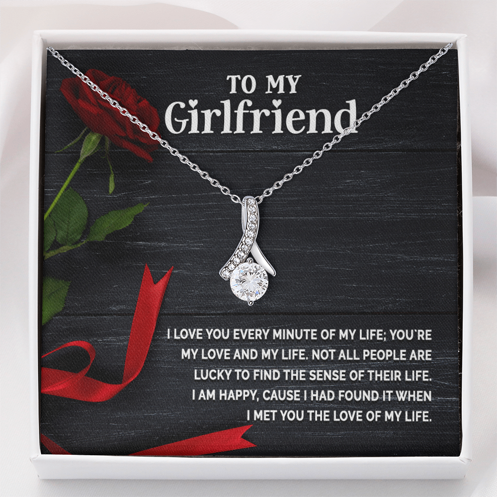 Alluring Beauty Necklace:To My Girlfriend I Love You Every Minute