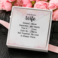 Alluring Beauty Necklace: To MY Beautiful Wife Distance Never Separates