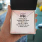 Alluring Beauty Necklace: To MY Beautiful Wife Distance Never Separates