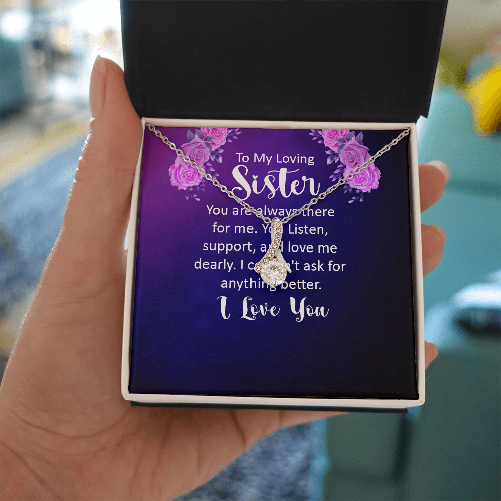 Alluring Beauty Necklace:To My Loving Sister I Love