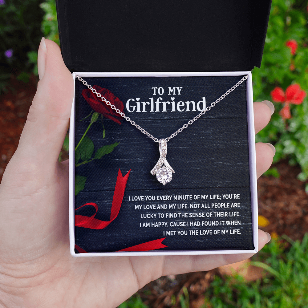 Alluring Beauty Necklace:To My Girlfriend I Love You Every Minute