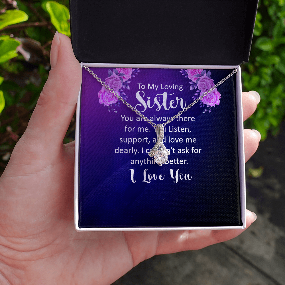 Alluring Beauty Necklace:To My Loving Sister I Love