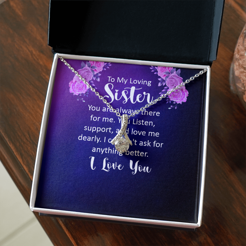 Alluring Beauty Necklace:To My Loving Sister I Love