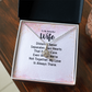 Alluring Beauty Necklace: To MY Beautiful Wife Distance Never Separates