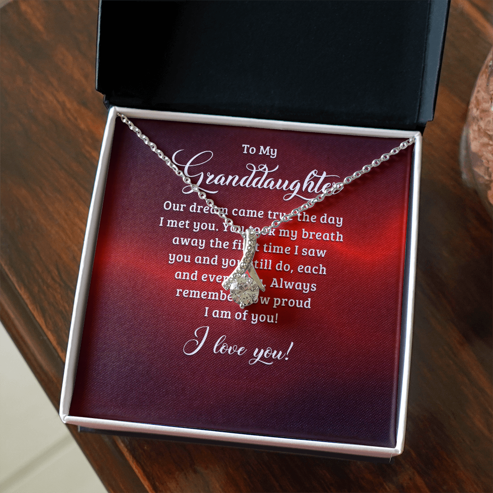 Alluring Beauty Necklace:To My Granddaughter I Love You