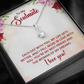 Alluring Beauty Necklace:To My Soulmate Each Day With You